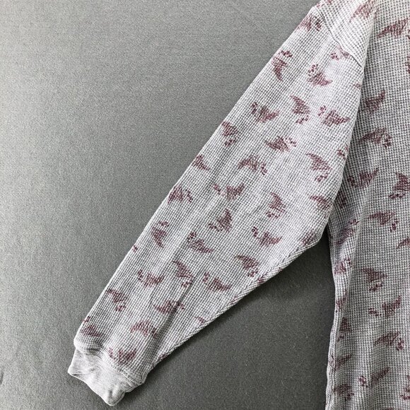 VTG Warner Bros Looney Tunes Henley Size S Gray Tazmanian Devil T Shirt 90s - Picture 5 of 9